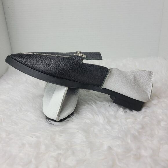 U-Dot By Takumi Inomata Womens Loafers Size 6 Black And White Soft Cow Leather - Picture 6 of 10